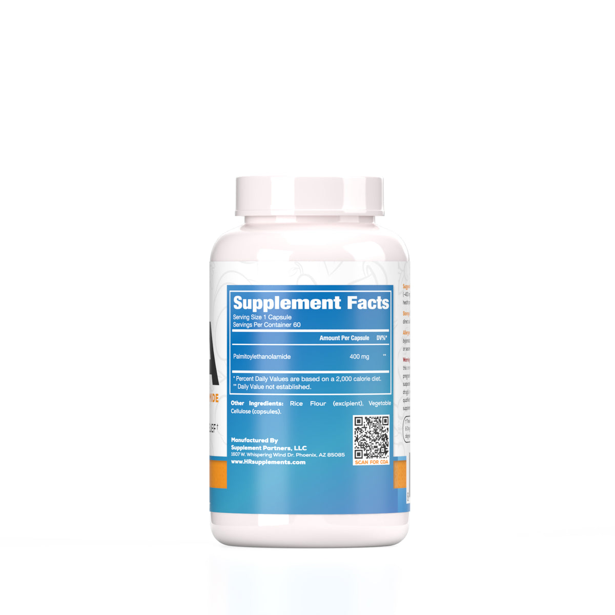 Palmitoylethanolamide Capsules | 400mg (60 count) — product image 3